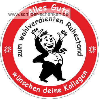 Schild Mann im Ruhestand