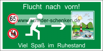 Spaßschild Ruhestand