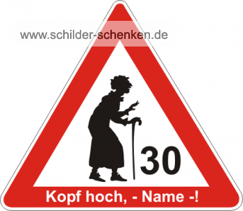 Schild zum 30. Geburtstag
