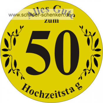 Schild Goldene Hochzeit