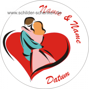 Schild Hochzeit mit Herz