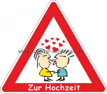 Schild ´Hochzeitsküsse