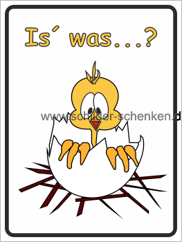 Schild Ostern Küken