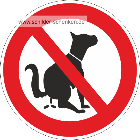Aluminiumschild "Hier kein Hundeklo"