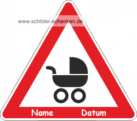 Schild Kinderwagen neutral