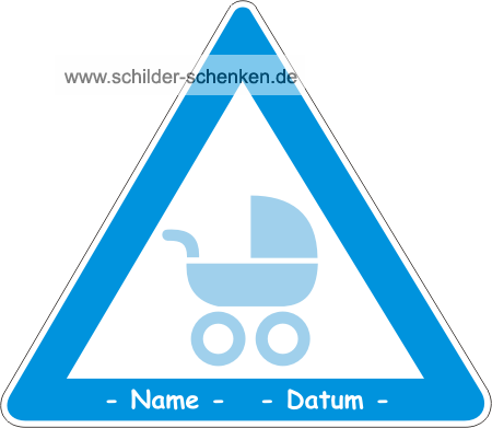 Schild Kinderwagen Junge