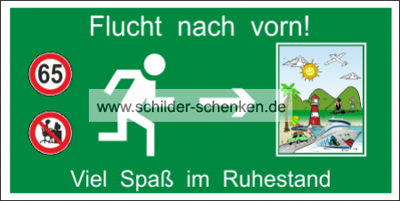 Spaßschild Ruhestand