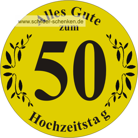 Schild Goldene Hochzeit