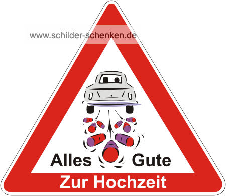 Schild Alles Gute zur Hochzeit