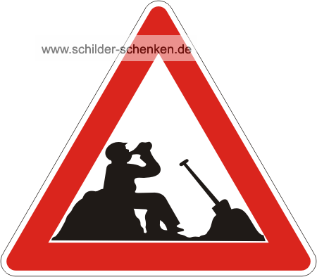 Schild Prost Bauarbeiter