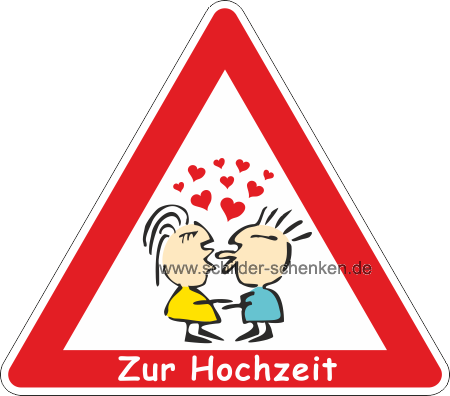 Schild ´Hochzeitsküsse