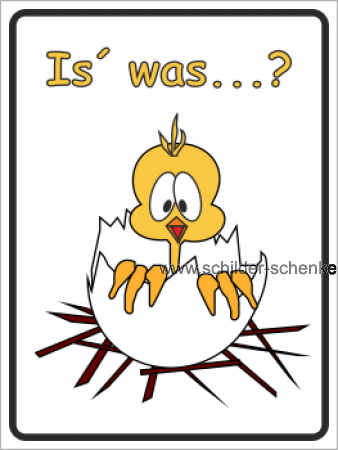 Schild Ostern Küken